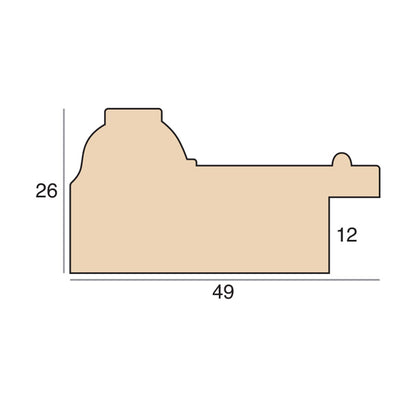 The 'Heritage' Range - 49mm x 26mm Wooden Frame (Semi-Open Grain finish)